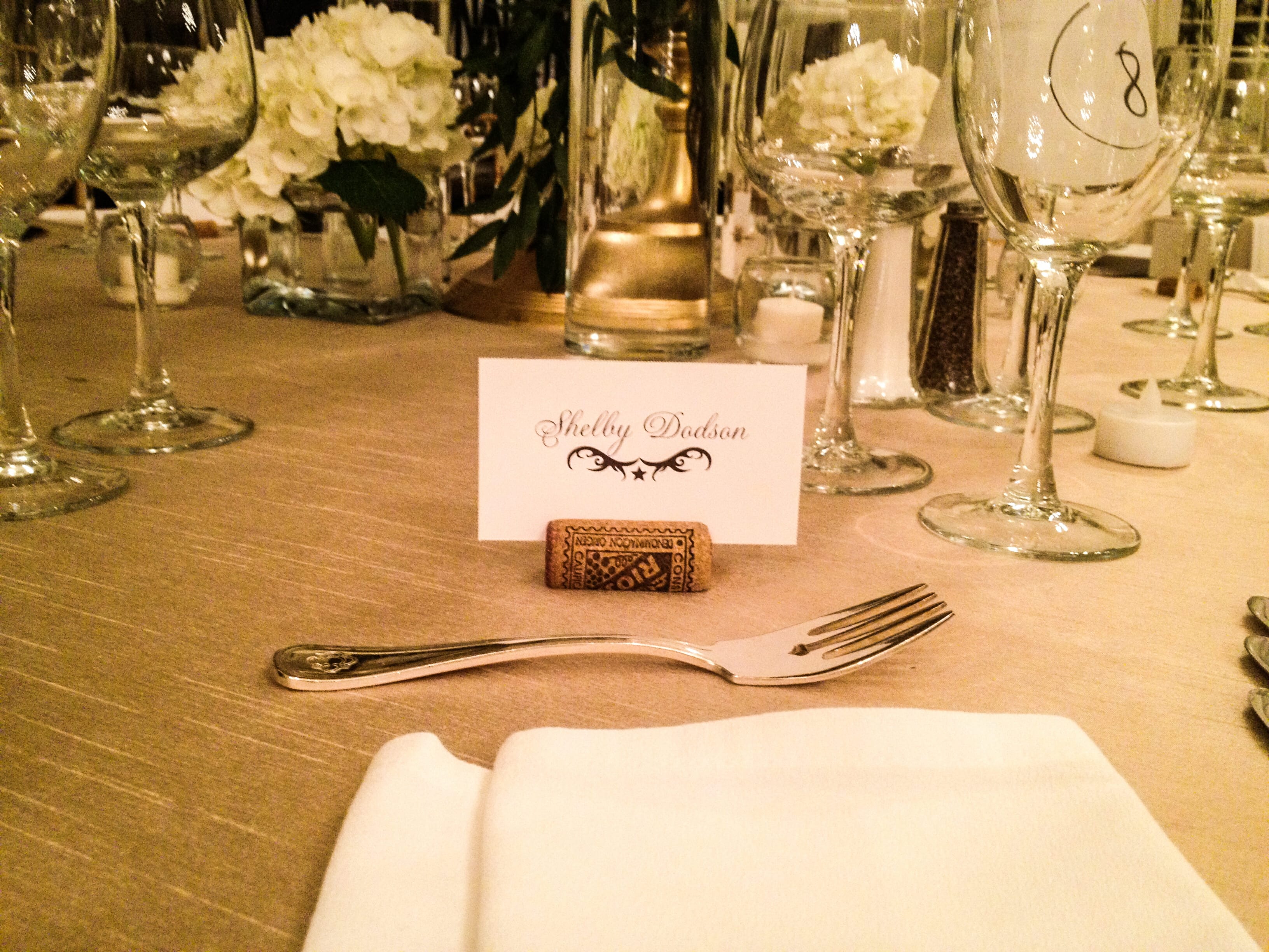 Wedding reception store table place cards